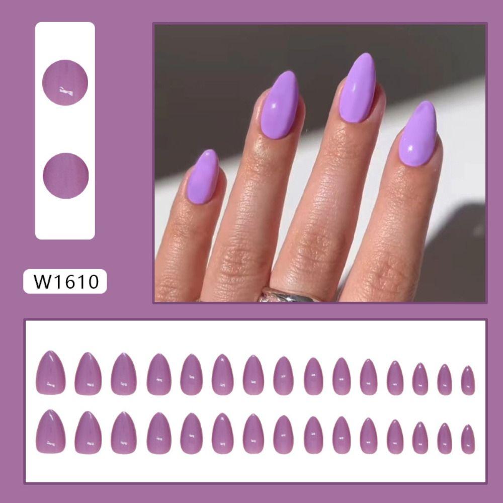 24pcs Star Butterfly False Nails Long Almond Press On Nails Manicure Fake Nials DIY