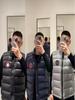 Canada Goose Crofton Down Vest: Waterproof, Sleeveless, Stand Collar, 700 Fill Power, Color Block Design.