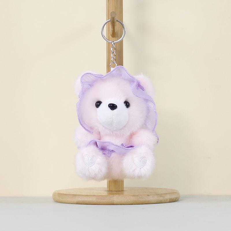 Plush Bear Keychain With Pp Cotton Filling For Kids And Adults