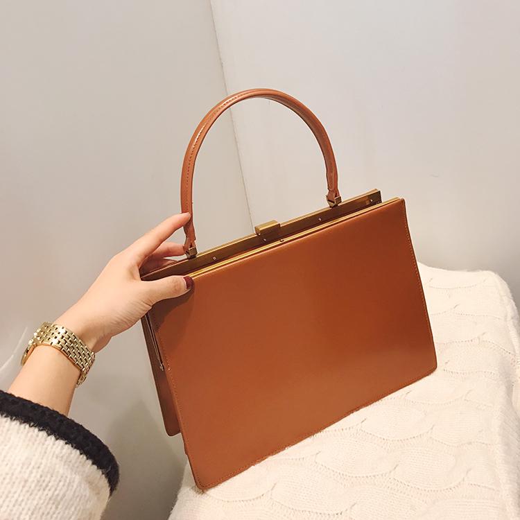 Sac à Main Vintage Grande Pince pour Femmes Sacs à Main de Marque Sac Cabas Décontracté pour Femme Grande Capacité Sac à Main de Luxe en Cuir PU Sacs à Main Mode pour Dames marron