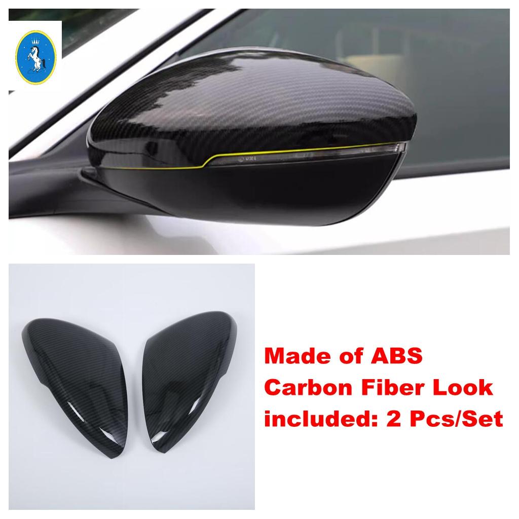 Car Styling Side Rearview Mirror Protect Decor Shell Cover Trim ABS Accessories For Honda Accord 2018 - 2025 Carbon Fiber Look
