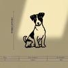 Vintage Jack Russell Terrier Metal Wall Art Iron Dog Lover Gift Home Decor Pet Themed Room Sculpture