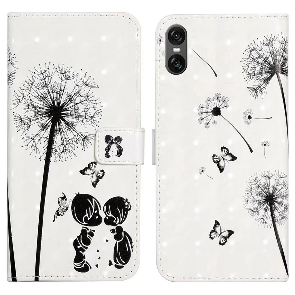 For Sony Xperia 10 VI Case 3D Creative Pattern PU Leather Stand Phone Cover