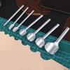 12Pcs Half-Round Cutter Punching Tool Leather Edging Burnisher Leather Edging Slicker Tool for Leather Belt Wallet Bag
