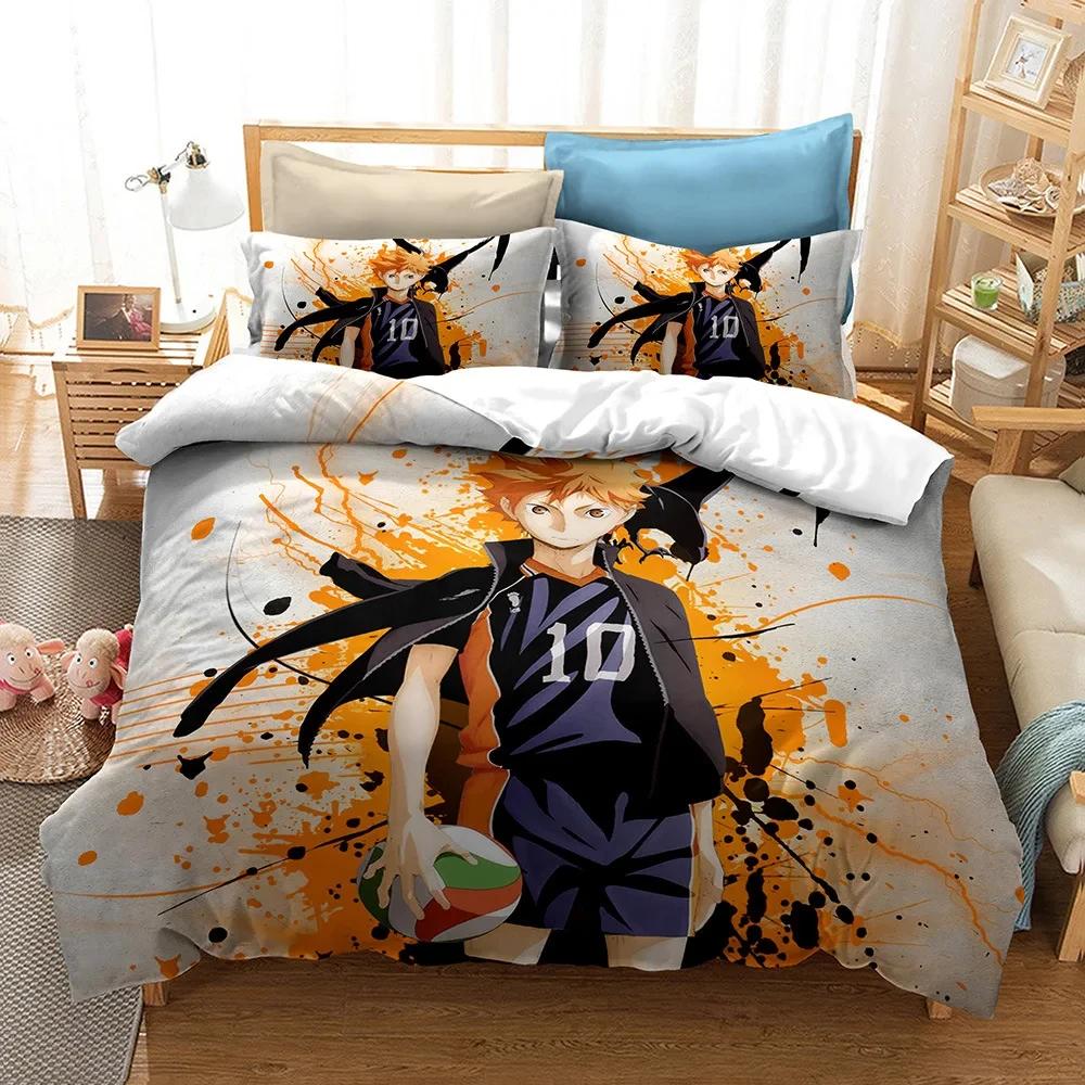 Comforter Haikyuu! Single Boys 3D Printed Queen King Size Bedroom Bedding Set Bed Set