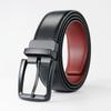 [Double-Sided Use] Men'S Belt Rotatable Pin Buckle Cowhide Belt, Young And Middle-Aged Belt