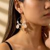 Mermaidcore Seashell Starfish Hoop Dangle Earrings for Women Beaded Boho Ocean Beach Summer Vacation Fashion Jewelry Accessories