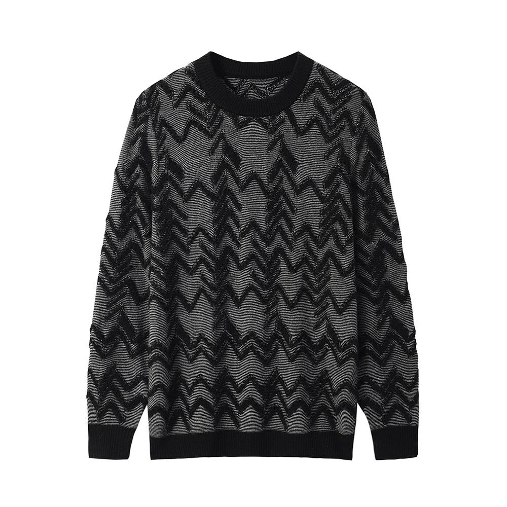 Men's Vintage Twill Sweater Long Sleeve Crewneck Pullover