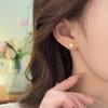 925 Sterling Silver 18K Gold Plated Starburst CZ Stud Earrings for Women, Dainty Star Cubic Zirconia Hypoallergenic Earrings
