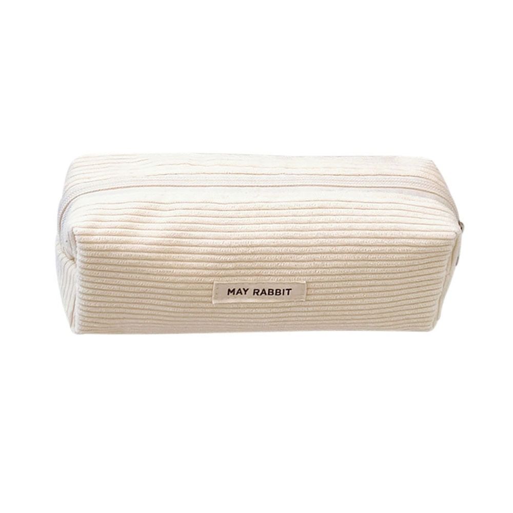 Large-capacity Stationery Storage Bag Corduroy Pen Pouch High Quality Pencil Box