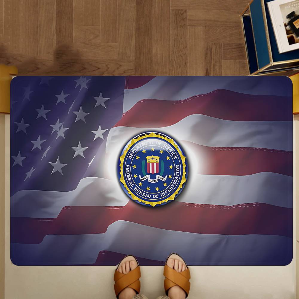 Polizei FBI Zimmerteppiche Retro Mehrfachauswahl Wohnzimmer Küchenteppich Rutschfest Willkommensteppich