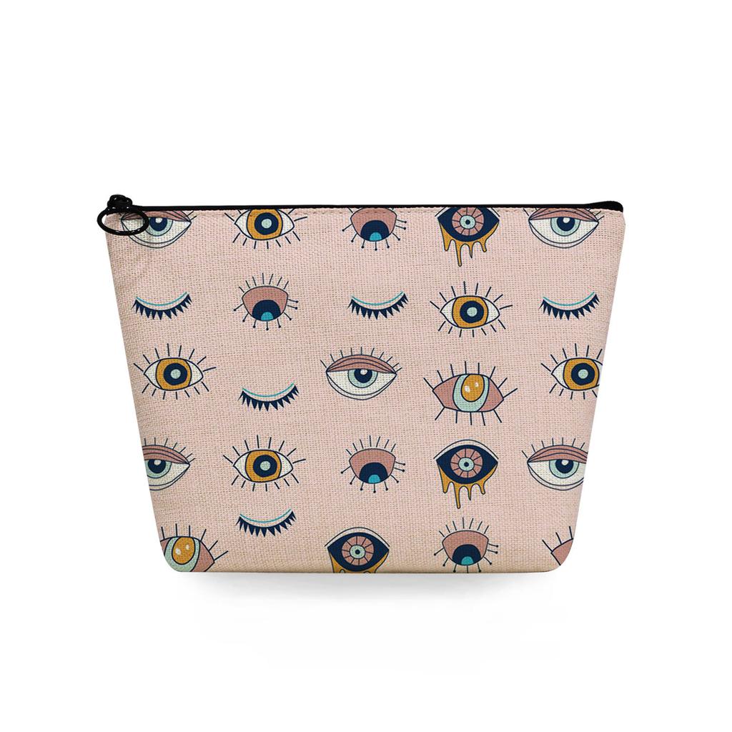 Women Featured Eyes Print Cosmetic Bag Toiletries Organize Travel Storage Case 6769