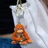 Punch Protect The Monkey Keychain DecorationCute Monkey Holding Plush ToyThe Monkey Keychain For Backpack Purse Car Keys 2D
