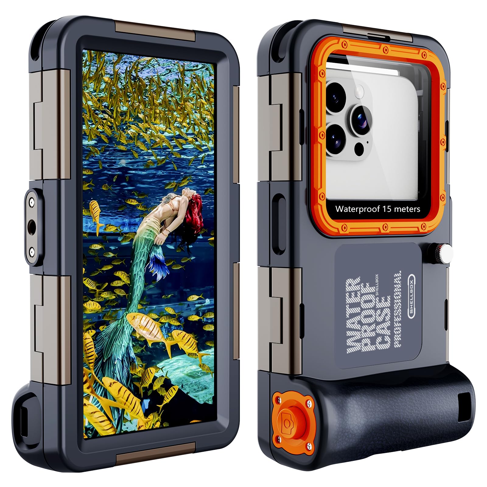 

for Diving Case for Underwater Waterproof Case for IP68 Standard Waterproof 15m Swimming Summer Hot with Compatible with iPhone [New 2025] iPhone,