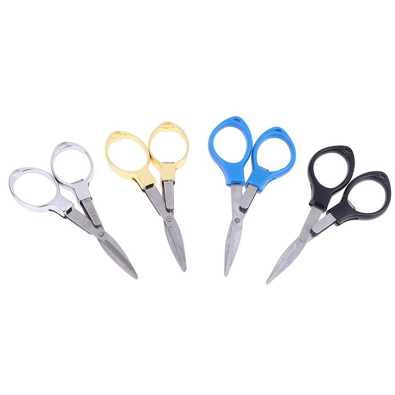 Multifunctional Needlework Scissors Portable Folding Scissors Carbon Steel Fishing Line Cutting Tools Mini Tackle Supplies