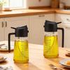Graduated Glass Oil Dispenser with Handle: Large Capacity, Leak-Proof, 2-in-1 Spray for Kitchen Use.