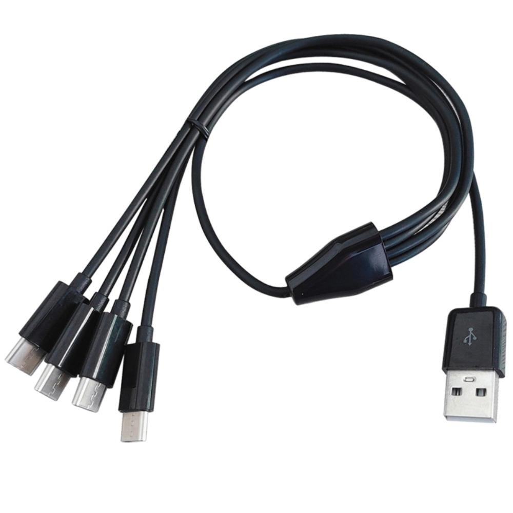 Multiple Ports Charger Cable Type C To 4 Type C Wire Power Supply Cord USB  To 4 Port Type C Cable