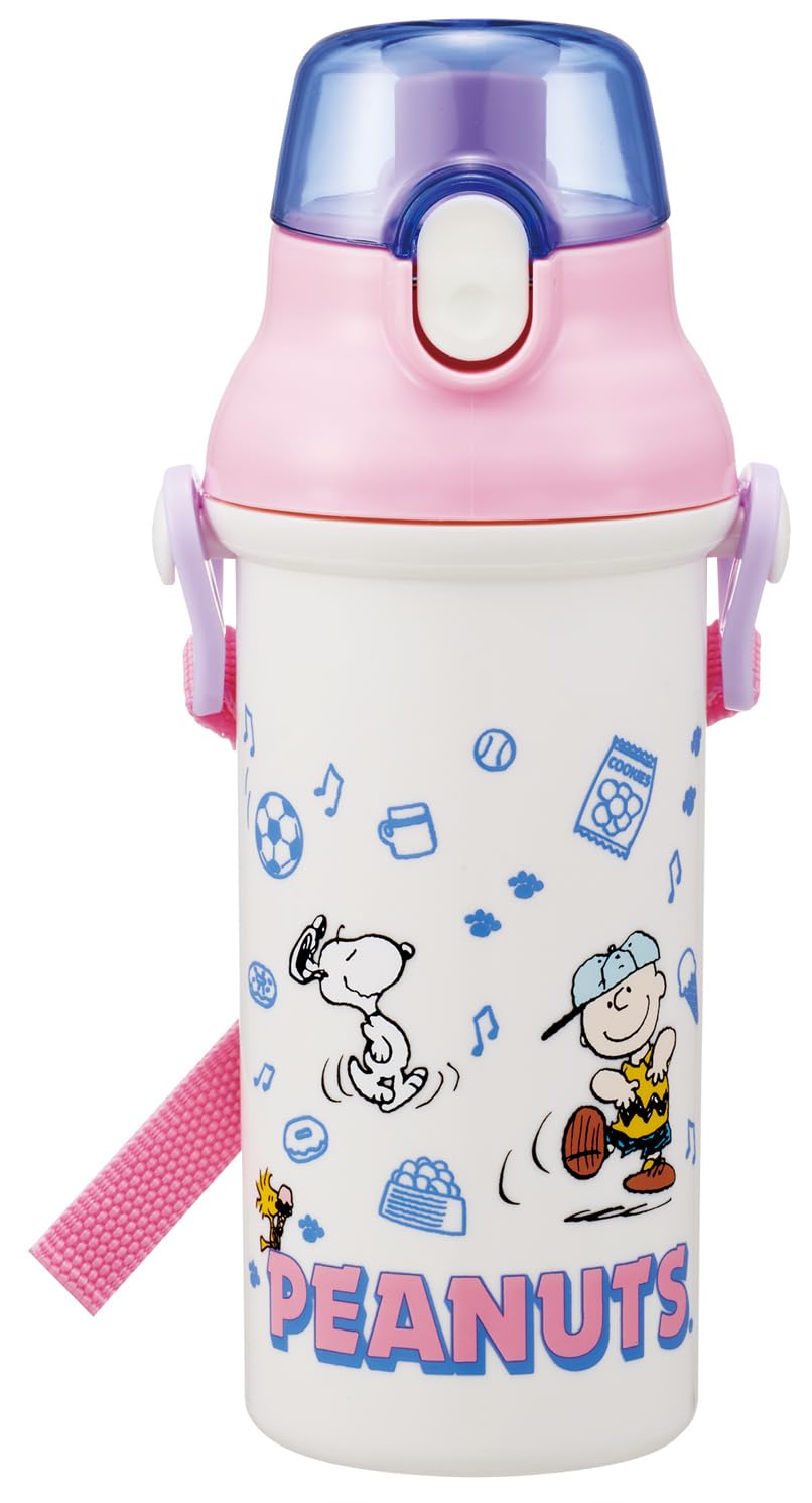 

Поилка для скейтера, для питья, посудомоечная машина, Сделано в Snoopy, Fun Fun, для мальчиков и детская бутылка, Пластик, 480 мл, Открытие/закрытие одним нажатием, Безопасная, Япония,