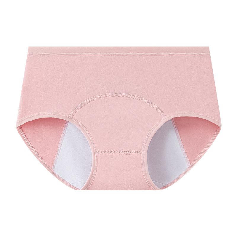 

Женское хлопковое физиологическое нижнее белье со средней посадкой, большие размеры, спереди и сзади, герметичные менструальные трусики 4XL розовый
