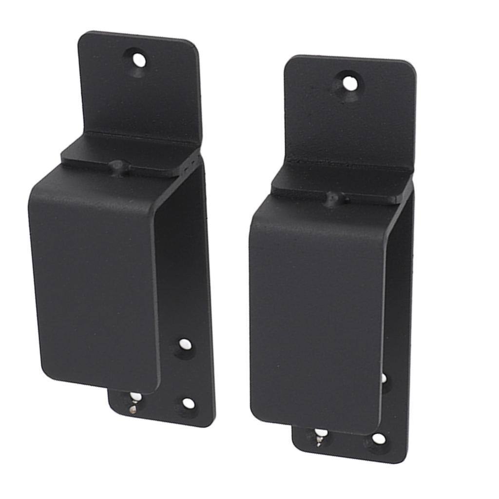 2PCS Door Barricade Brackets Open Bar Holder Carbon Steel Easy Installation U Bracket for Garage Barn 2x4 Boards Black