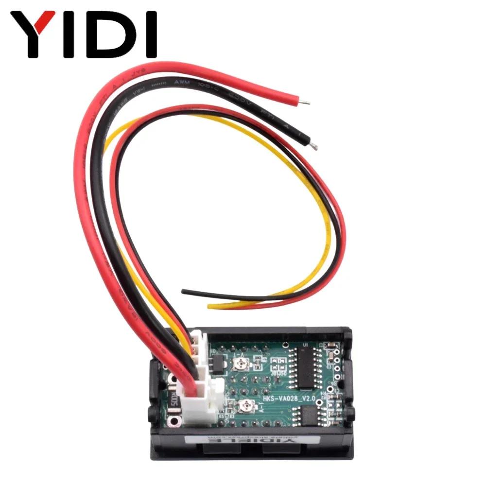 0.56 Inch LED Digital Display Current Voltage Meter DC 0-100V 0-1A 0-10A Ammeter Voltmeter Calibrate Reading Volt Amp Detector