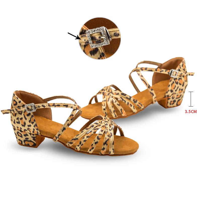 Heiß verkaufende professionelle Kinder-Latein-Tanzschuhe Mädchen weiße Tanzschuhe weiche Sohle niedriger Absatz Damen-Latein-Tanzschuhe