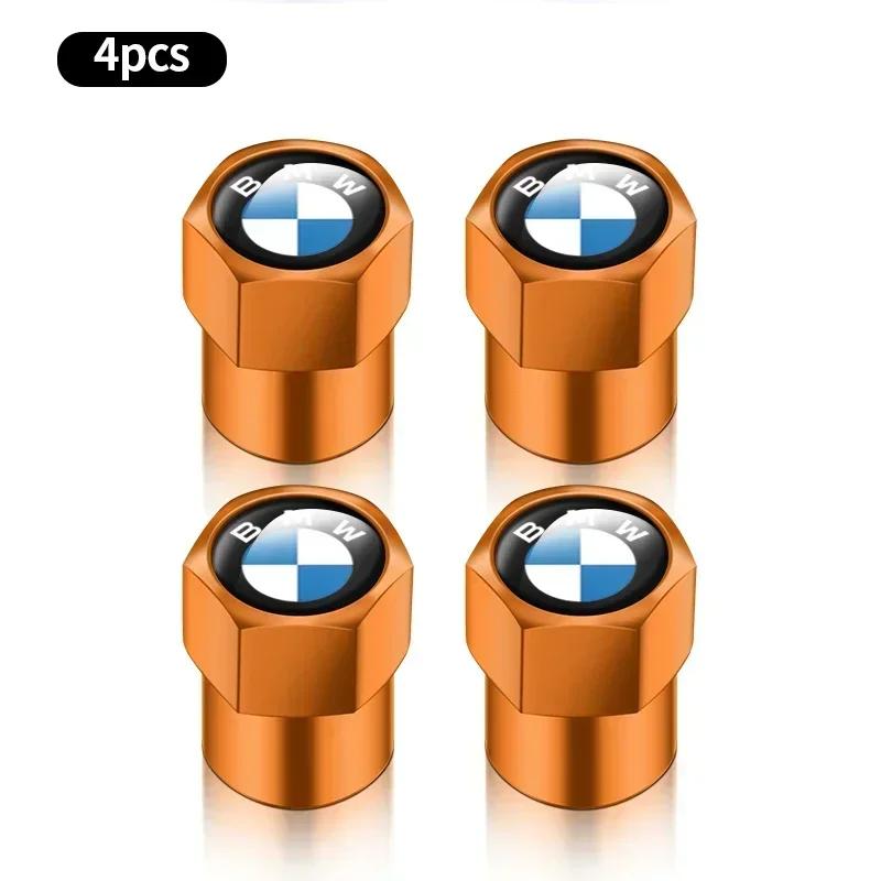 Conjunto de 4 tampas de válvula de ar de metal para pneus de carros BMW M M3 M5 F10 F30 F20 E28 E30 E34 E36 E39 E46 E91 Performance X1 X2 X5