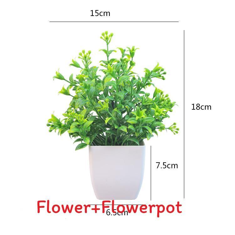 Plastový eukalyptus magnólie v květináči bonsaj pro vnitřní dárkovou dekoraci