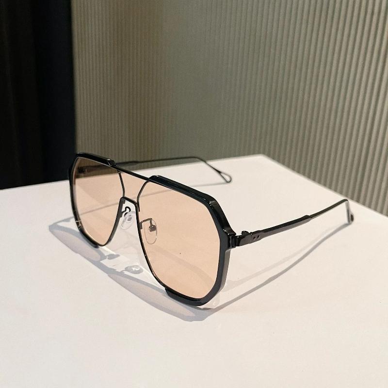 Dote Women's Yellow Retro Big Frame Sunglasses Unique Fashion Sunglasses For Men Uv400 Punk Glasses Trending Eyewear Uv400 Lunette