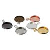 10Pcs Round Pendant Trays 10Mm Copper Plated Vintage DIY Jewelry Bezel Tray Pendants for Resin Crafts Gifts Making Accessories