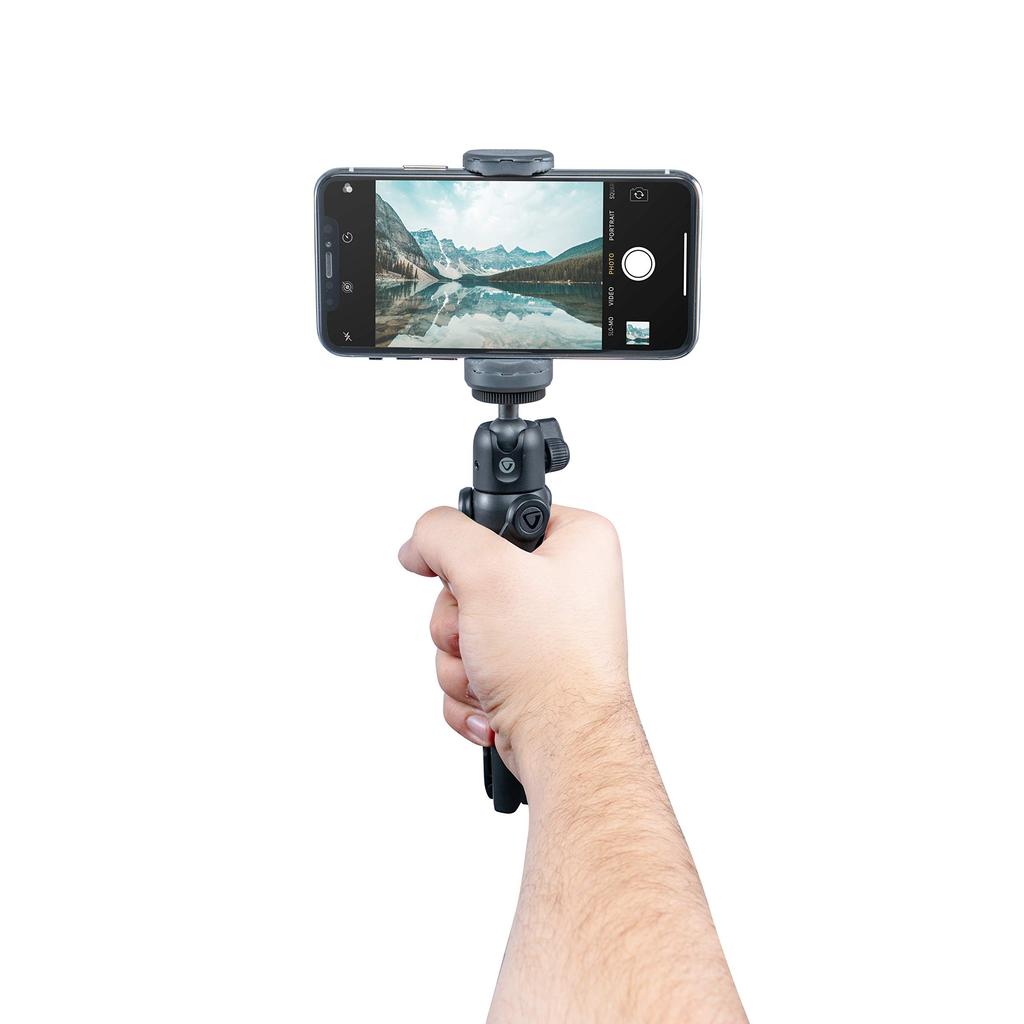 VANGUARD Vesta Mini Aluminum Tabletop Tripod with Smartphone Holder Black -