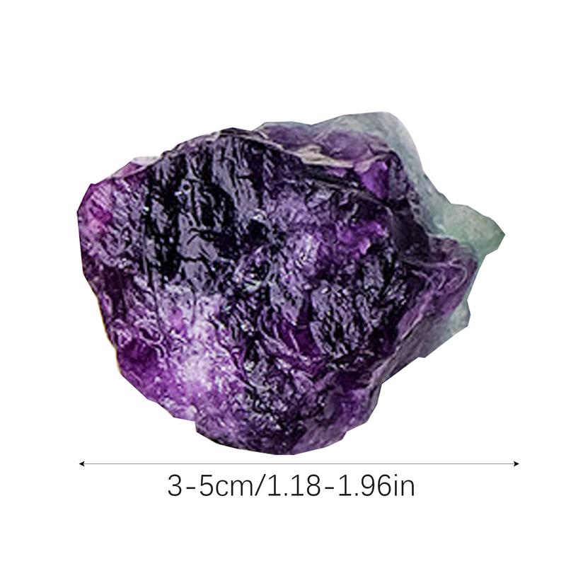 1pc Natural Color Fluorite Crystal Minerals Specimen Raw Mineral Decorative Irregular Shape Bulk Stone Home Decor Landscape Rock