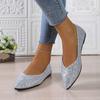 Women's Glitter Ballerina Flat Shoes With Sequins For Parties, Weddings, Everyday Wear