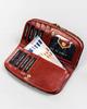 Large, Roomy Wallet Made of Genuine Leather with a Floral Pattern - Peterson