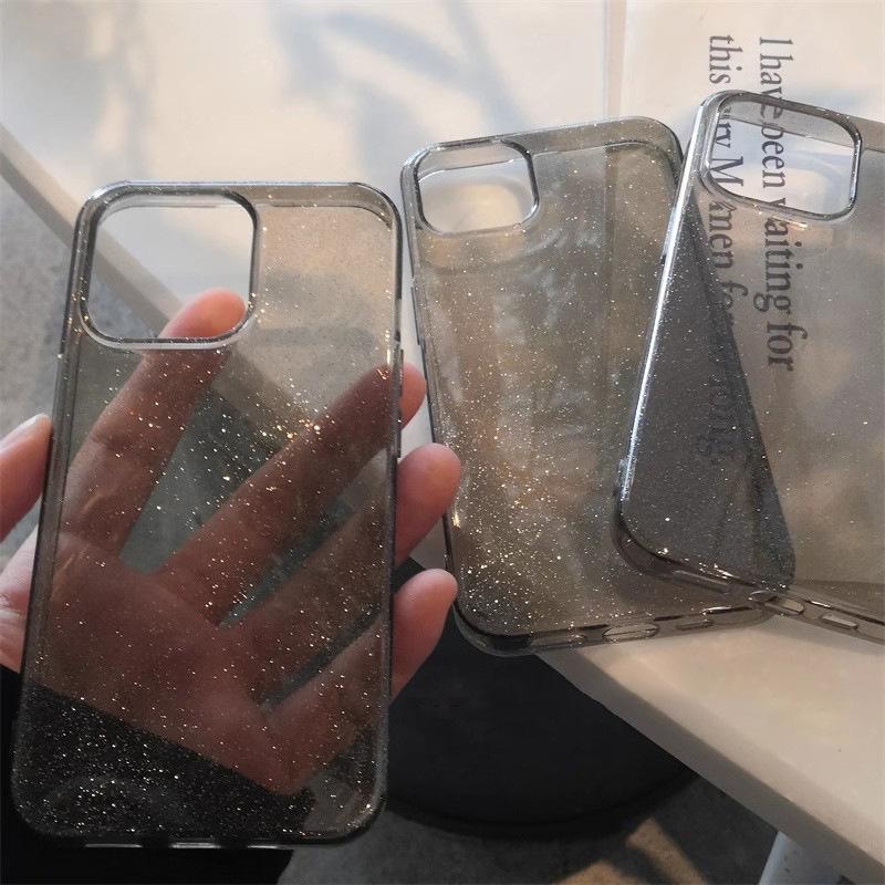 Creative Transparent Black Phone Case for Apple Phones