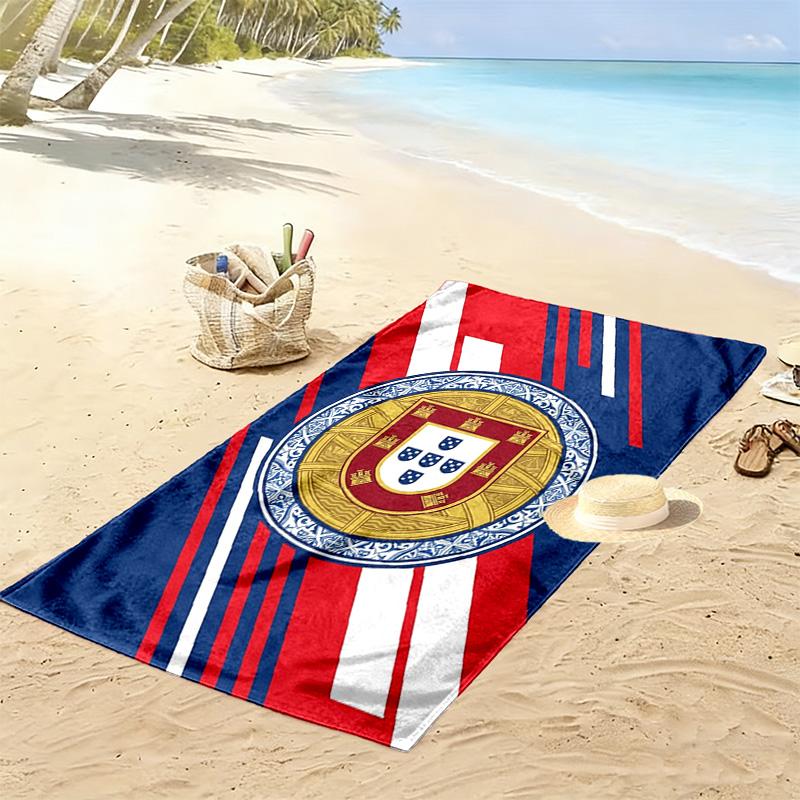 Royal Emblem Design beach towel beach Beach towel for vacation photos Absorbent bath towel seaside Outdoor pool towel Outdoor picnic beach mat