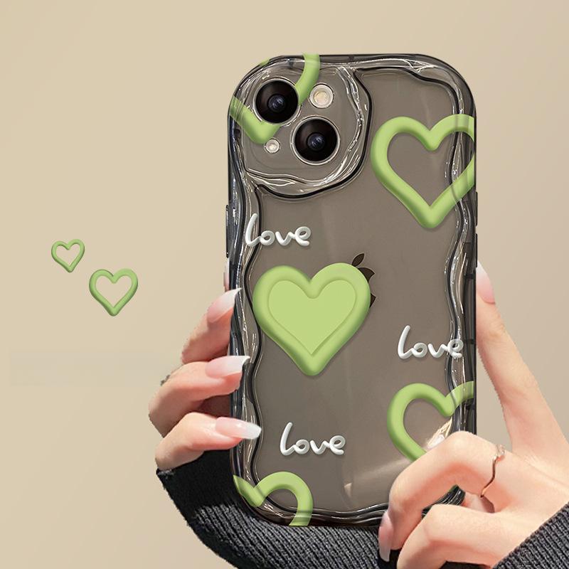 Green Love Suitable for Huawei Mate50pro Mobile Phone Case P60/50/40 Transparent Nova12 Honor 100 Soft