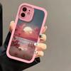 Moon Flower Sea is suitable for Apple 16ProMax mobile phone case iPhone15 anti-drop 14Pro all-inclusive 17Air beautiful