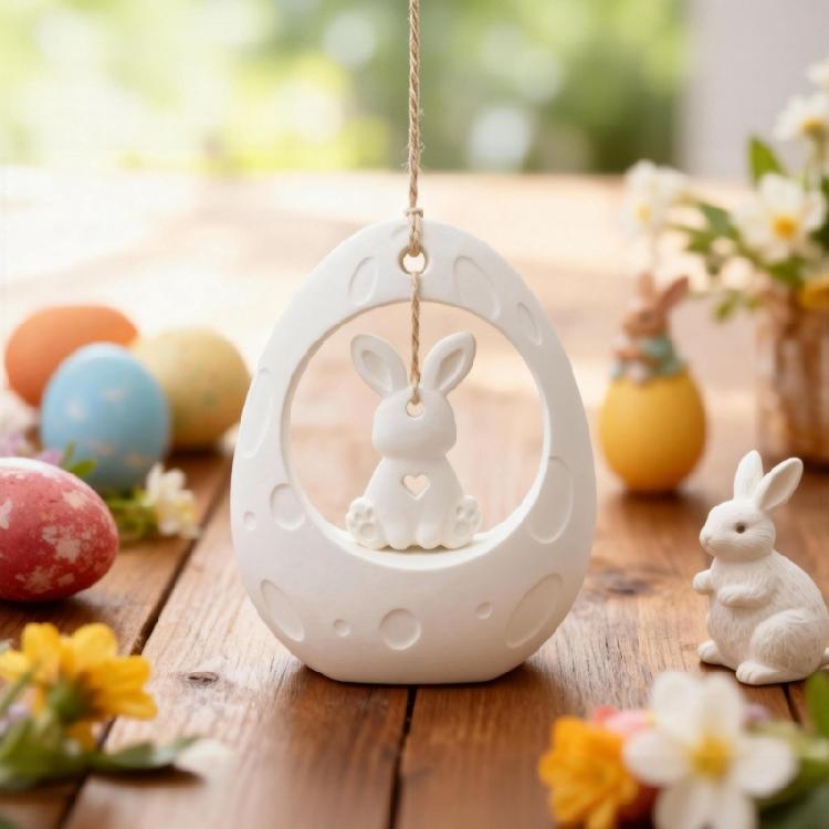 Easter Eggs/Hare Silicone Molds 4 Cavities Resin Jewelry Molds for Soap Candle Resin Jewelry Making Holiday Decoration