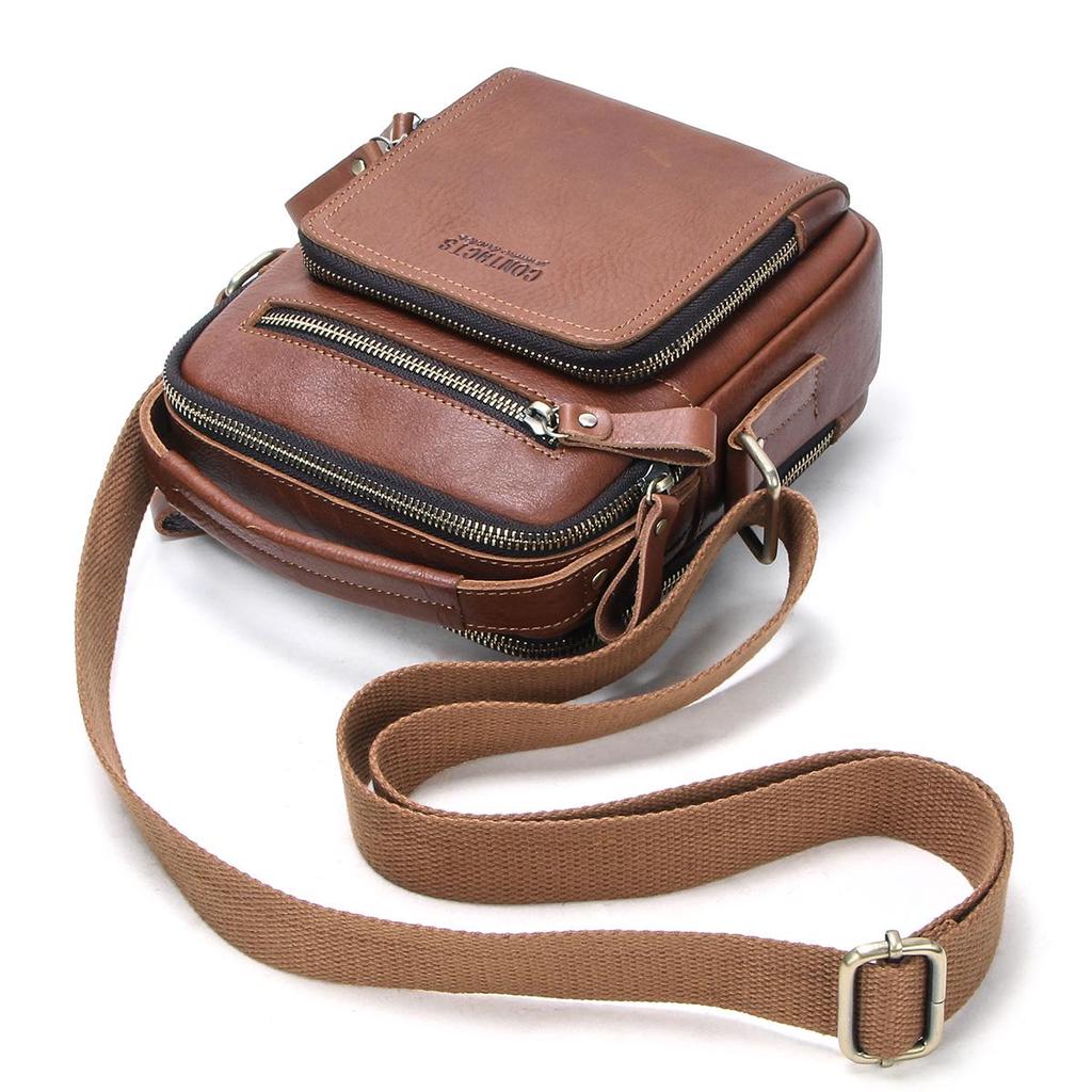 Bolso Para Trabajo Bolso Bandolera Hudson & James Piel Auténtica Mujer - Pequeño Morado Para IPad Y Uso Diario Cuero Grano Completo