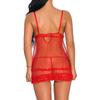 European & American Plus Size Christmas See-through Hollow-out Lingerie Nightgown