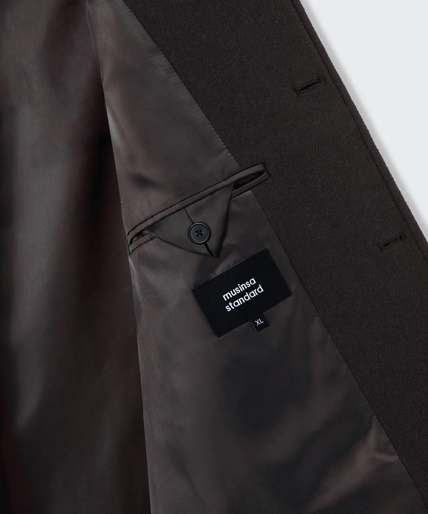 Musinsa Standard Wool Blend Oversized Car Coat [Gunmetal]