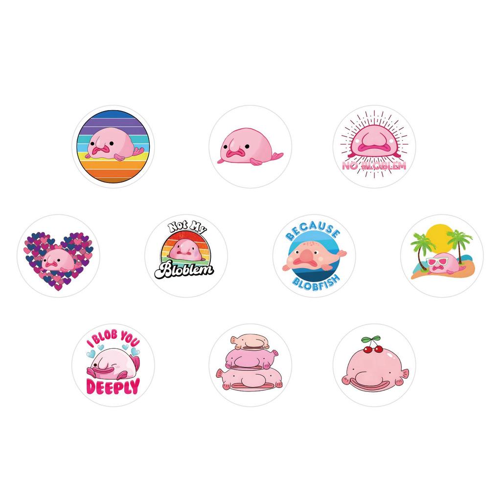500-Piece Roll Cartoon Water Drop Glue Tape - Decorative Tape for Diaries, Luggage, and Phone Cases.