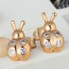 Boucles d'oreilles Exquises en Zircon pour Femme, Motif Coccinelle Mignonne