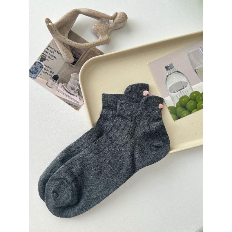 Female Summer Breathable Mesh All Match Heel Bow Short Tube Socks