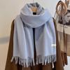 Scarf girls winter versatile solid color imitation cashmere scarf long scarf shawl dual-purpose couple men