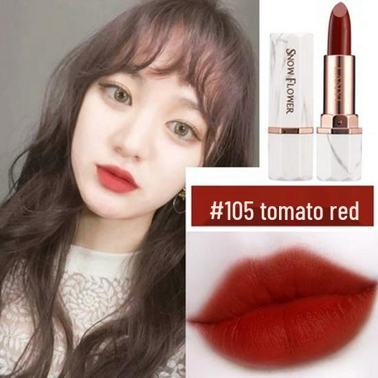 LANYI Dusky Rose & Auntie Red Matte Long-lasting Lipstick - Moisturizing, Waterproof, Cherry Red Aura Whitening.