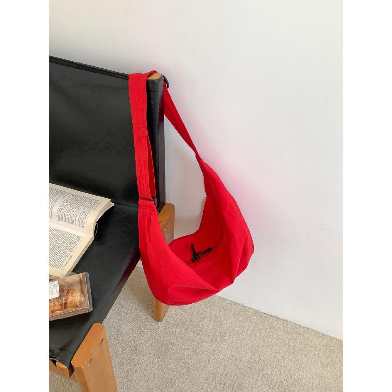 

Crossbody bag women s new large-capacity nylon casual dumpling bag women s solid color commuter shoulder bag women красный