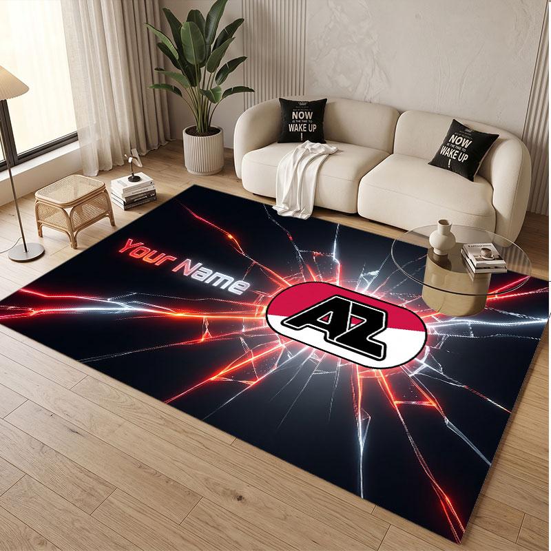 Tappeto Personalizzato Stampa Modello AZ Alkmaar Nome Testo Morbido Antiscivolo Tappeto per Pavimento per Decorazione Interna della Casa