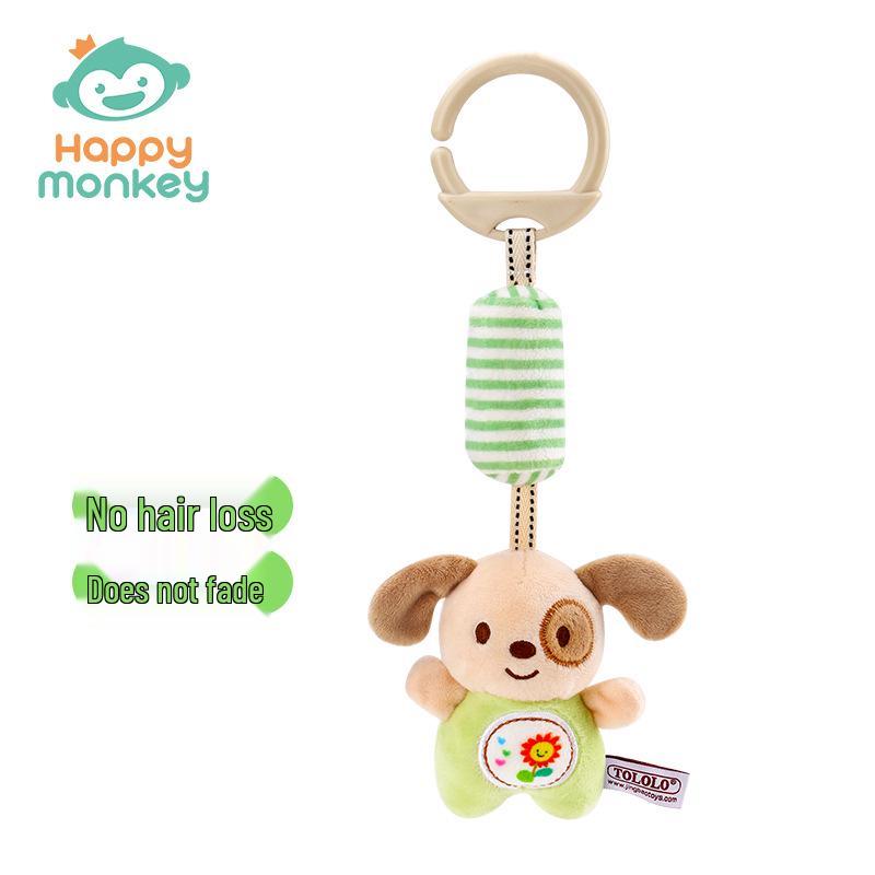 Happy Monkey Baby Stroller Wind Chime Toy: Soothing Rattle for Infants and Toddlers